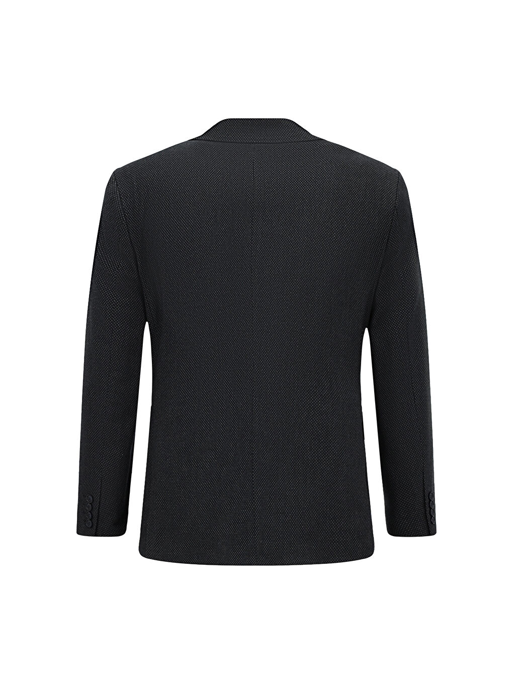 Lacivert Regular Fit Desenli Elastanlı Kruvaze Ceket-1