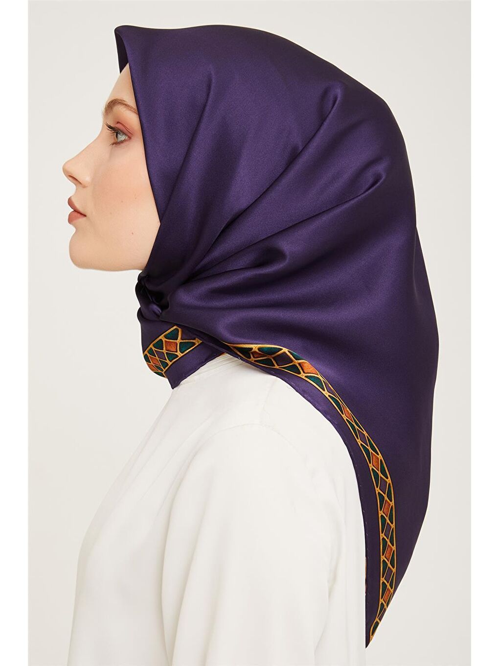 Mor Twill İpek Eşarp 23Ka9057 5-2