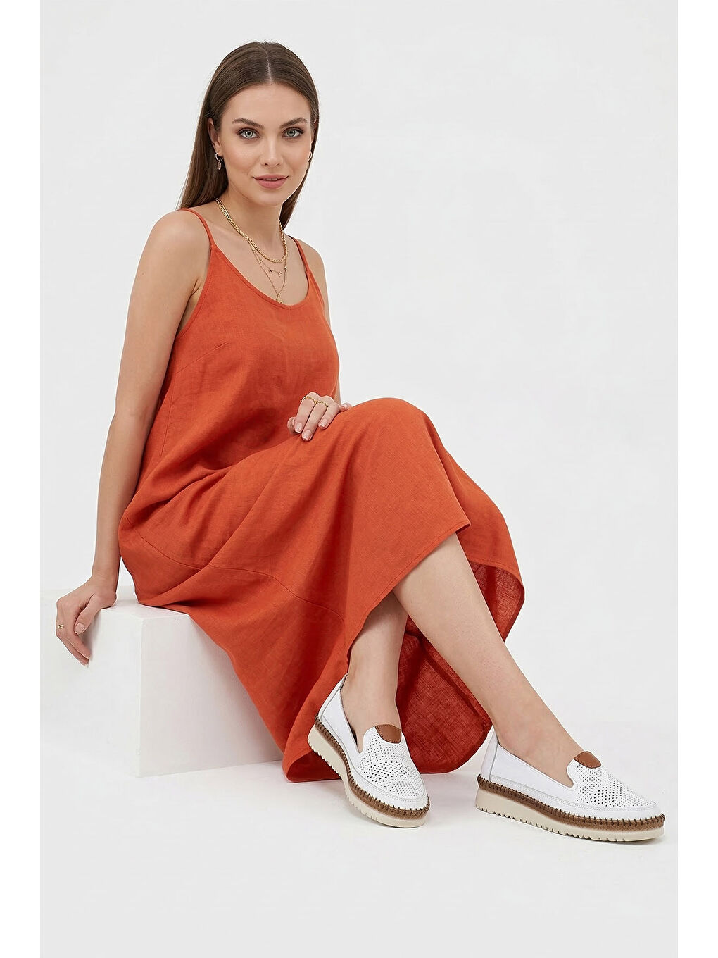 Beyaz Kadın CANLI BEYAZ Hakiki Deri Comfort Ayakkabı-2