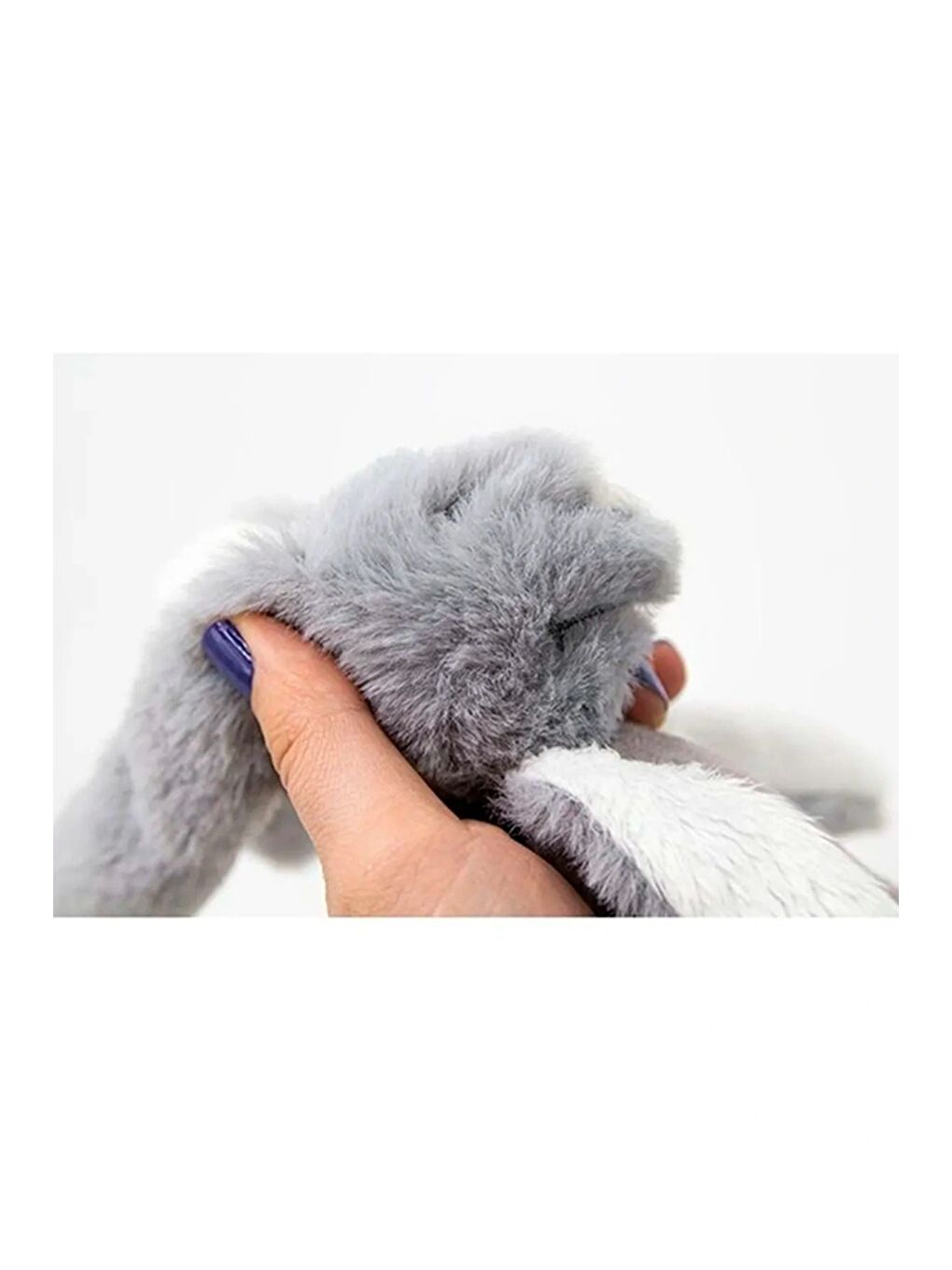 Çıngıraklı Tavşan Oyuncak Gri-1