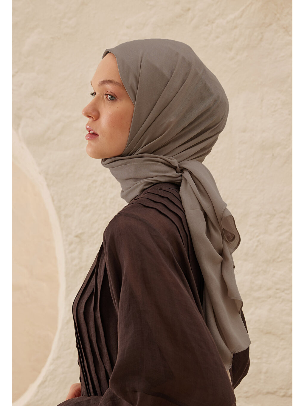 Rami Viskon Şal Koyu Gri-3