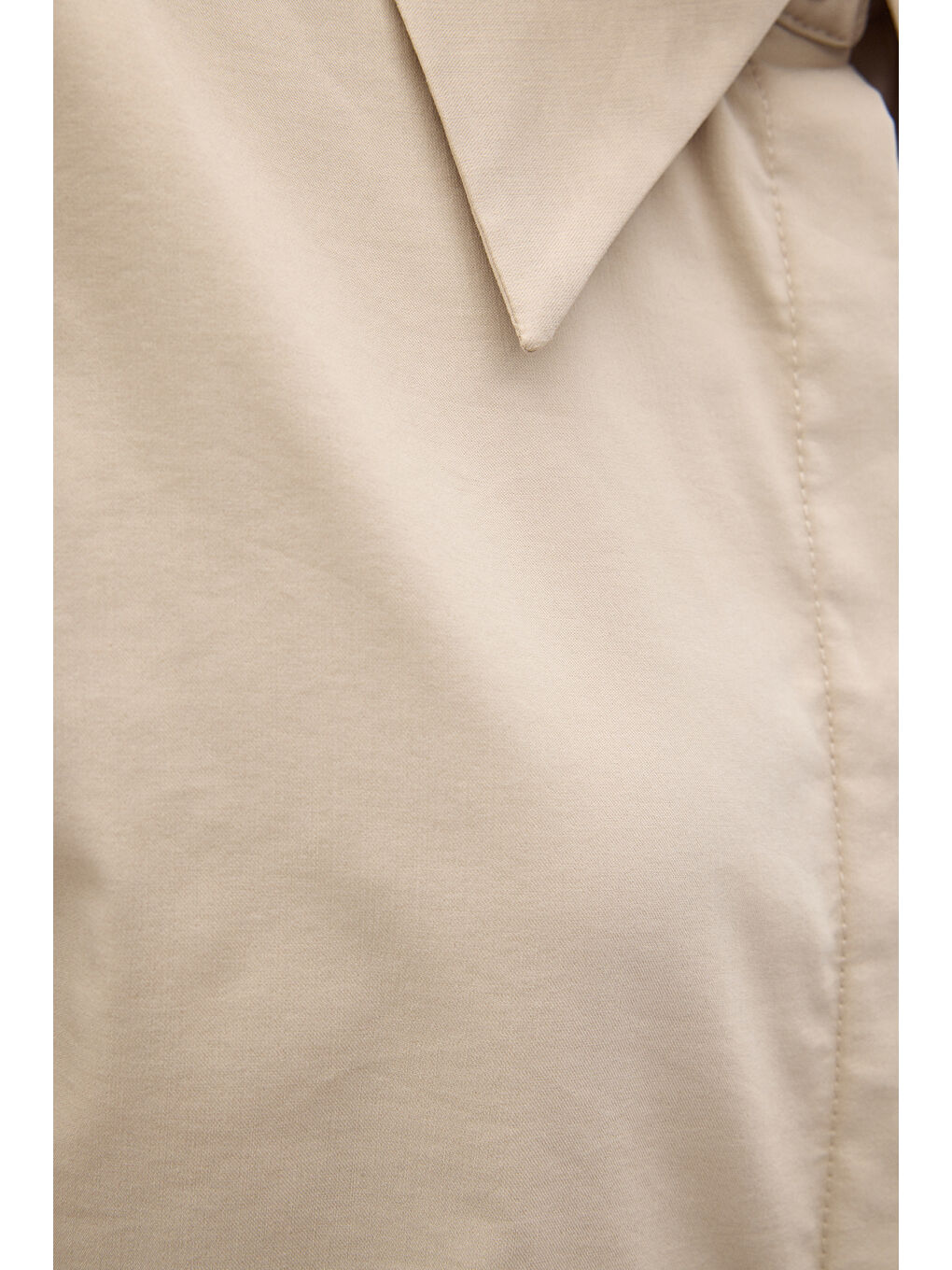 Düğme Detaylı Gömlek - Bej-6