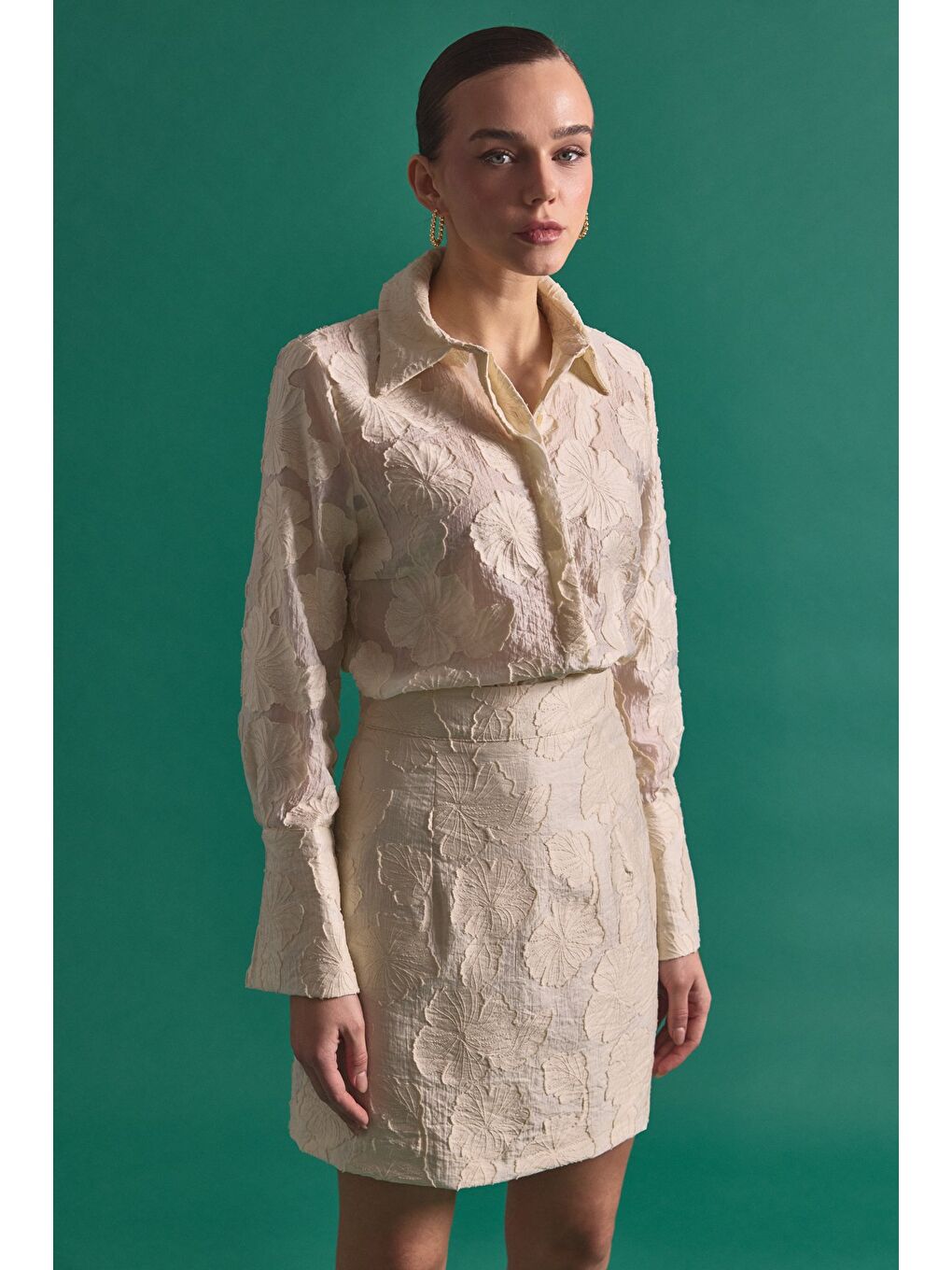 Belica Gömlek - Bej-1