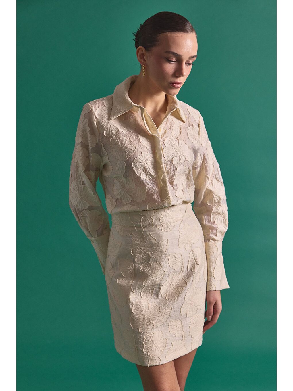 Belica Gömlek - Bej-2