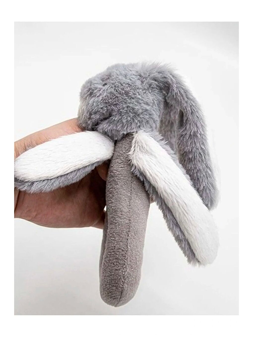 Çıngıraklı Tavşan Oyuncak Gri-3