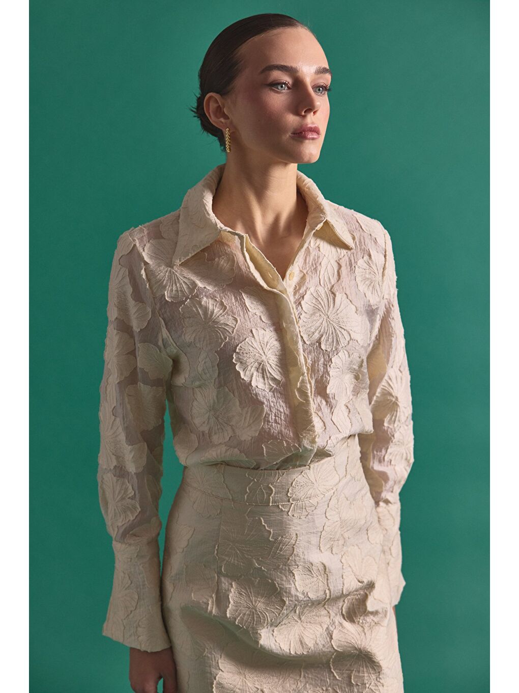 Belica Gömlek - Bej-3