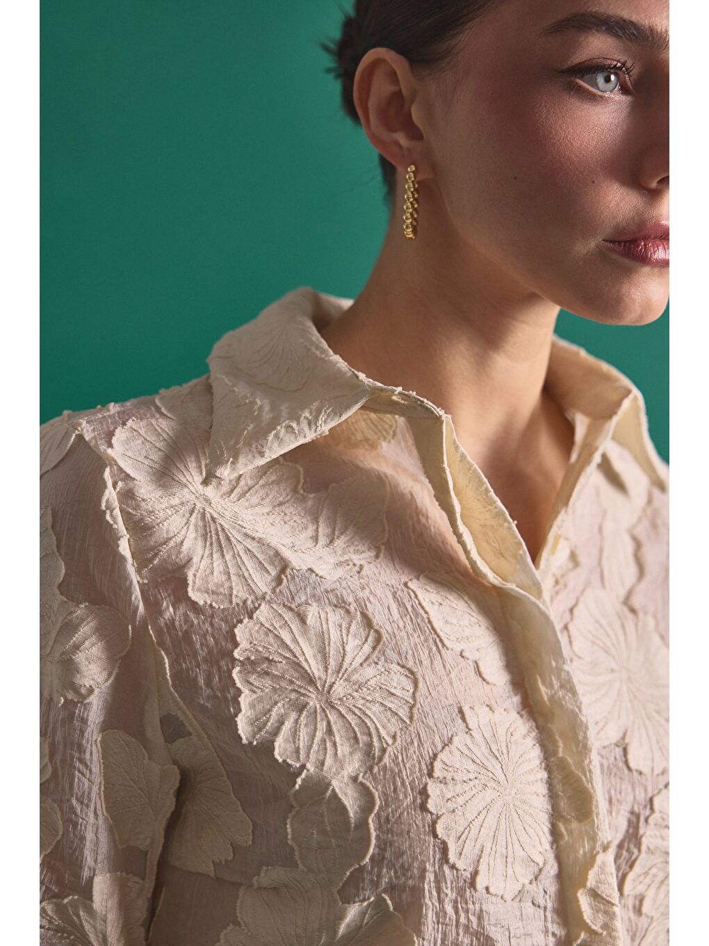 Belica Gömlek - Bej-5