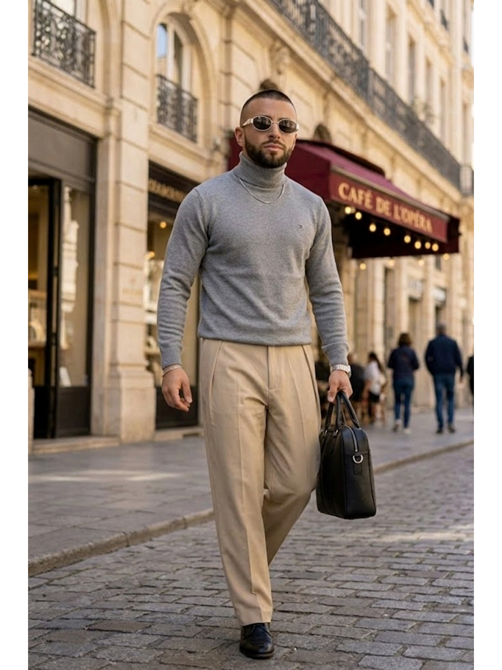 Erkek Günlük Premium Comfort Boğazlı Antrasit Triko Kazak-2