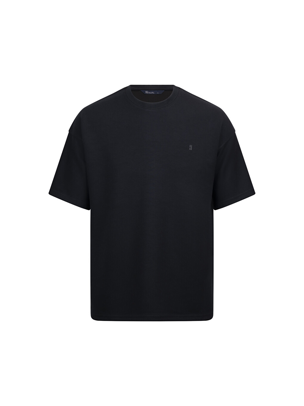 Lacivert Regular Fit Bisiklet Yaka Oversize Tişört