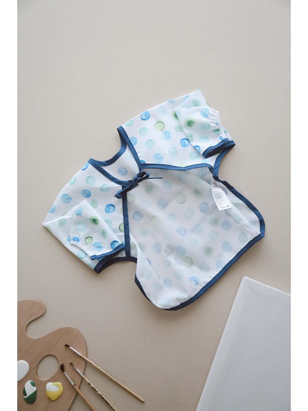 Mavi Top Uzun Kollu Sıvı Geçirmez Aktivite Önlük (6-36 Ay)-7