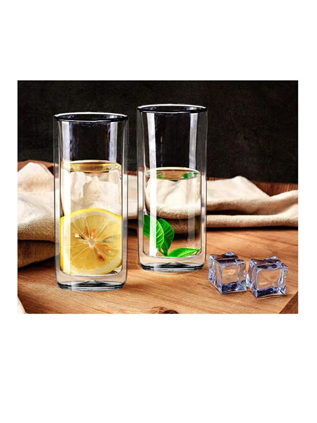 Renksiz Uzun Cam Bardak Seti 270 ml 3 Adet 2325-6