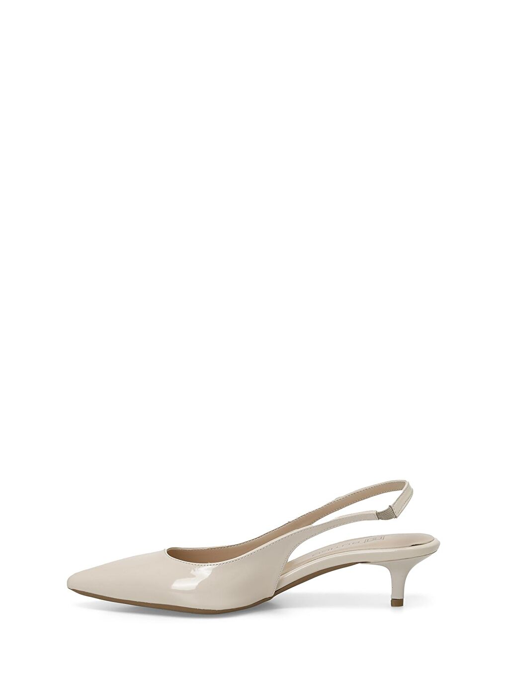 Bej 24S-031 4FX Krem Kadın Topuklu Ayakkabı-2