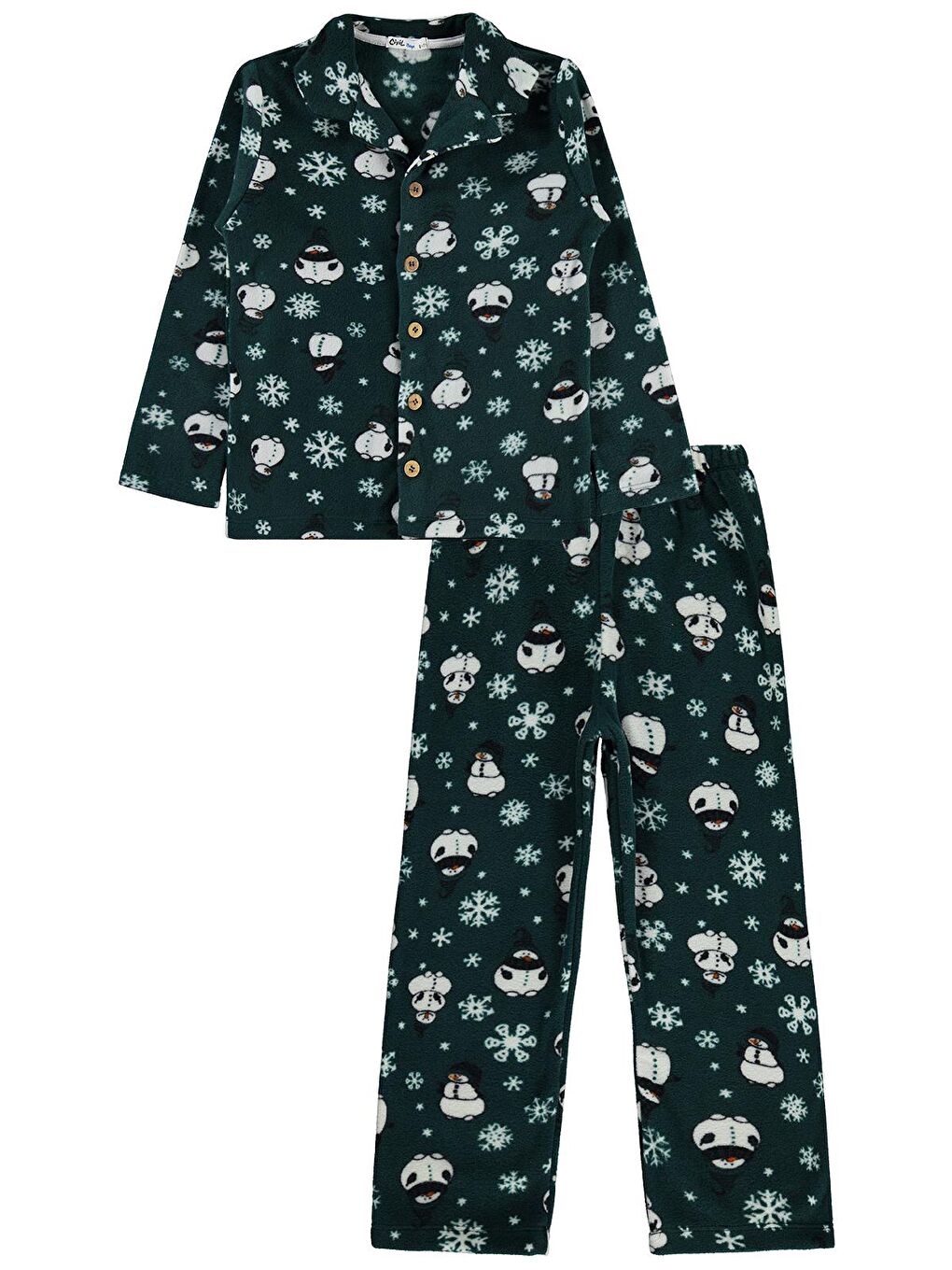 Boys Kardan Adam Baskılı 6-9 Yaş Pijama Takımı - Yeşil