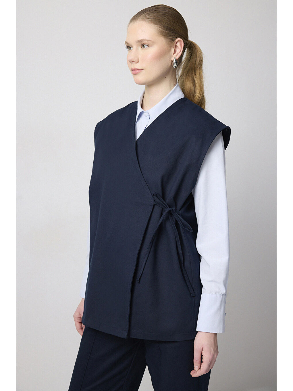 Lacivert Yelek Pantolon Gabardin Takım-2