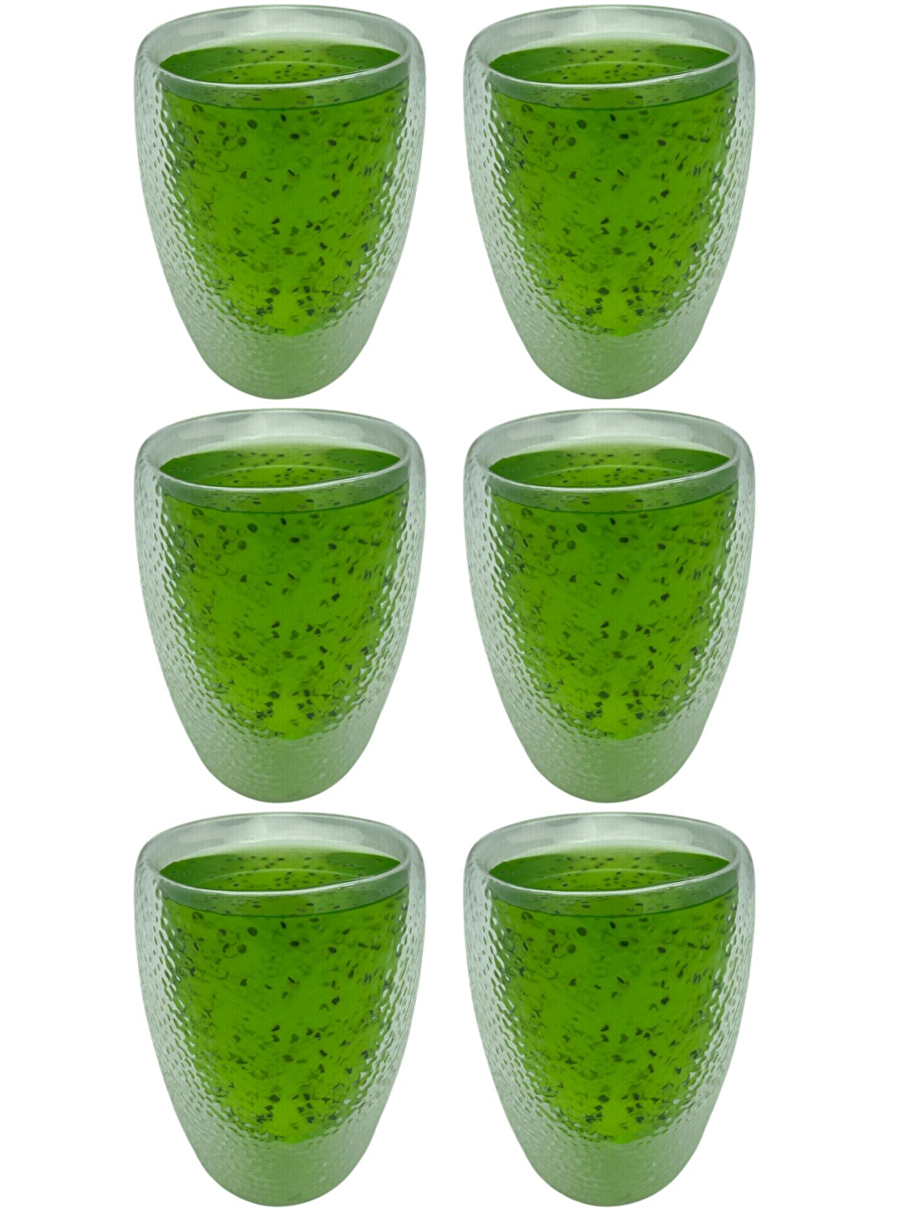 Renksiz Çift Cidarlı 300 ml Cam Kupa Seti 6 Adet