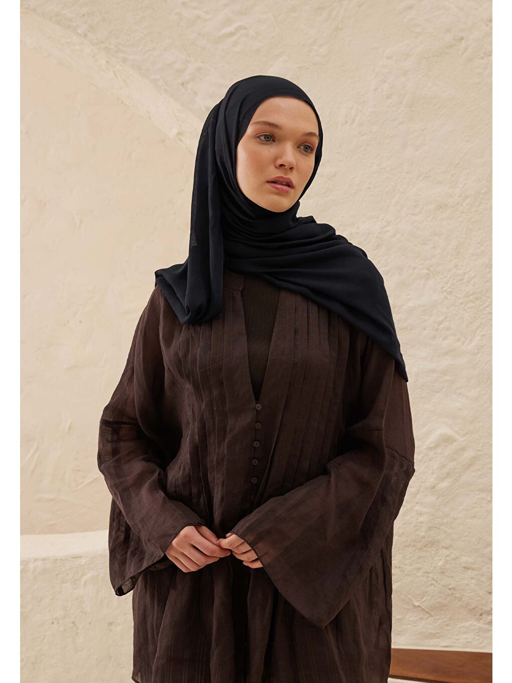 Lacivert Rami Viskon Şal Koyu Lacıvert