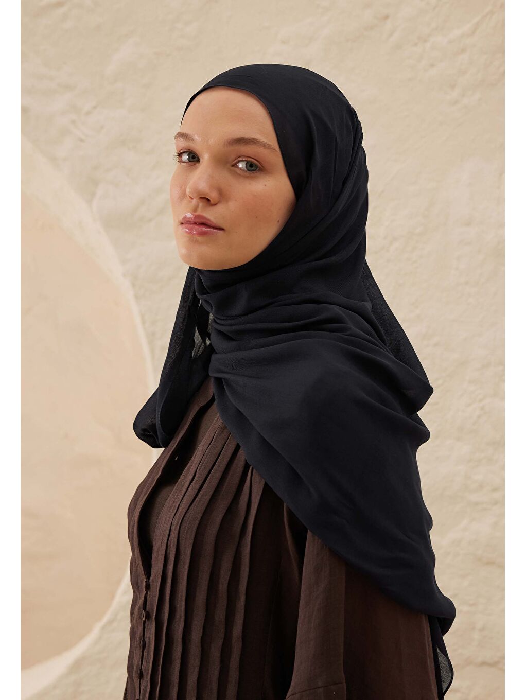 Lacivert Rami Viskon Şal Koyu Lacıvert-3