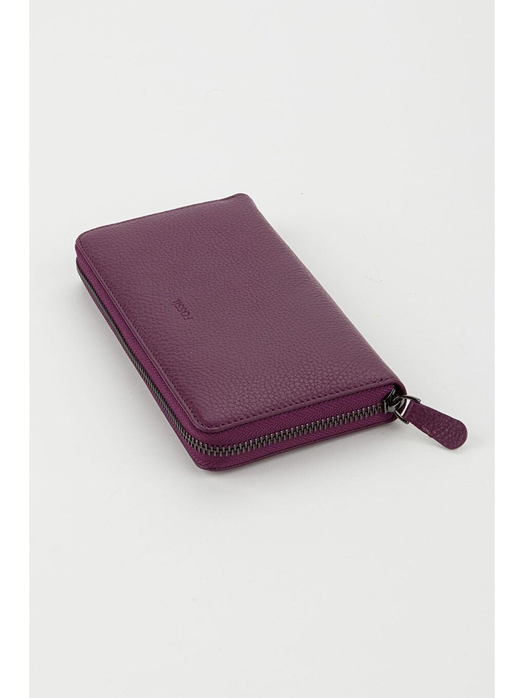 Mürdüm Kutulu Hakiki Deri Su Yeşili Fermuarlı Büyük Boy Kadın El Portföyü Kartlık Cüzdan-4