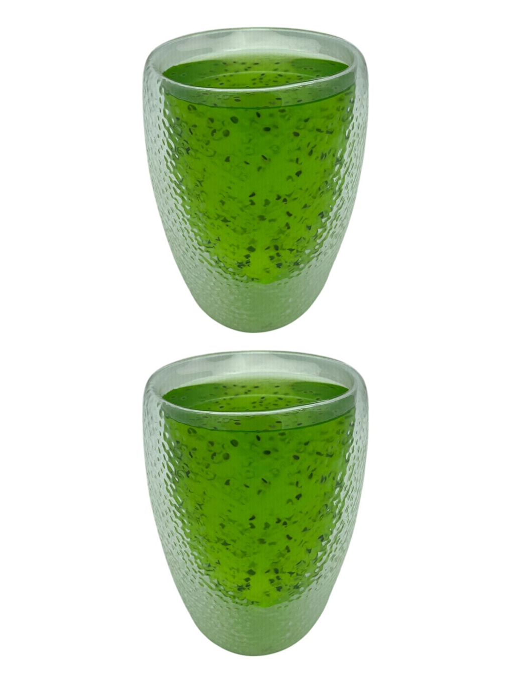 Renksiz Çift Cidarlı 300 ml Cam Kupa Seti 6 Adet-1