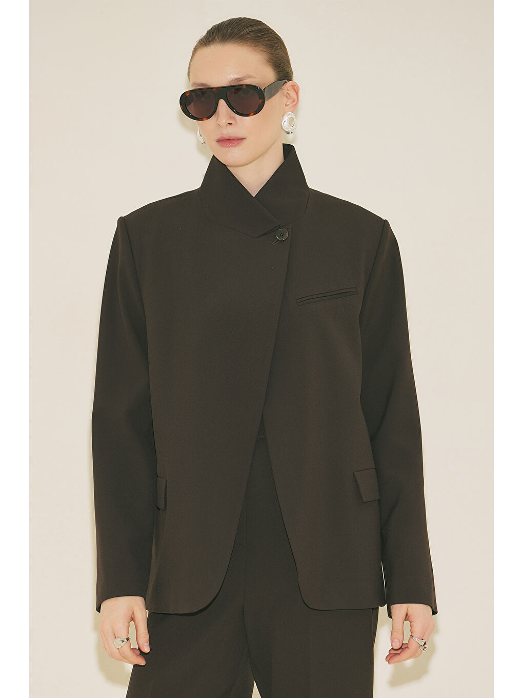 Kahverengi Mılanda Blazer Ceket Acı Kahve-2