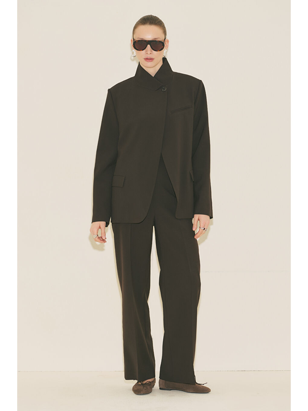 Kahverengi Mılanda Blazer Ceket Acı Kahve-4