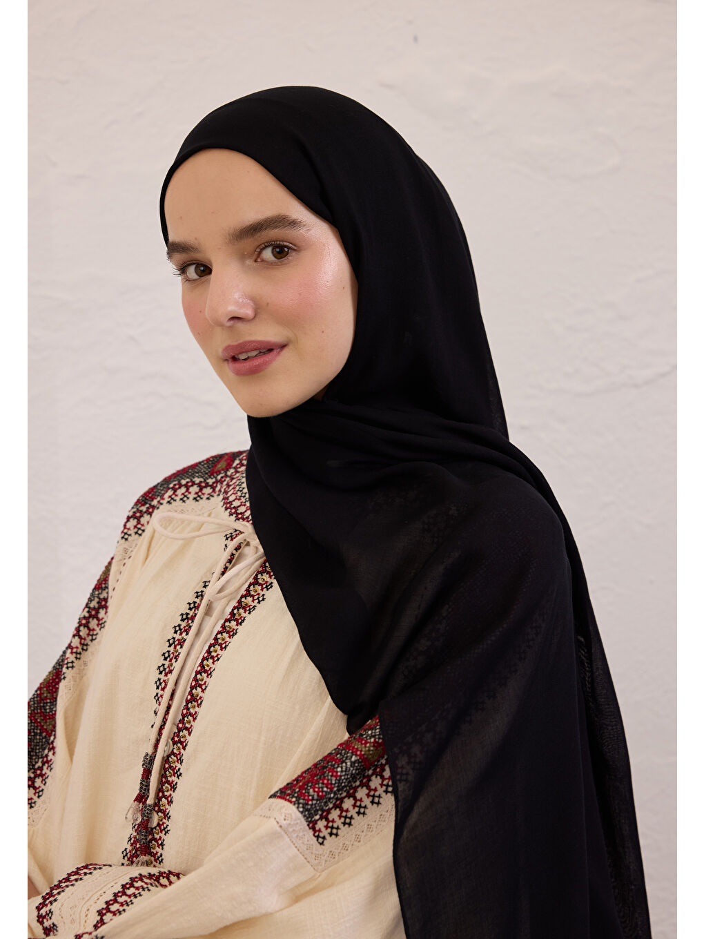 Soft Viskon Şal Siyah-1