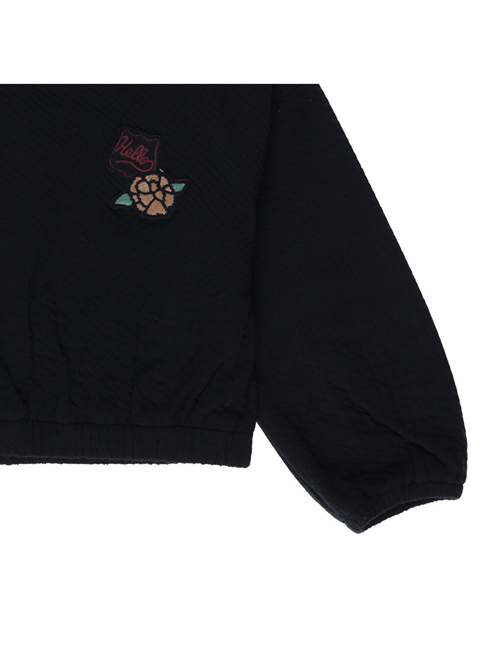 Panço Lacivert Kız Çocuk  Crop Sweatshirt - 1