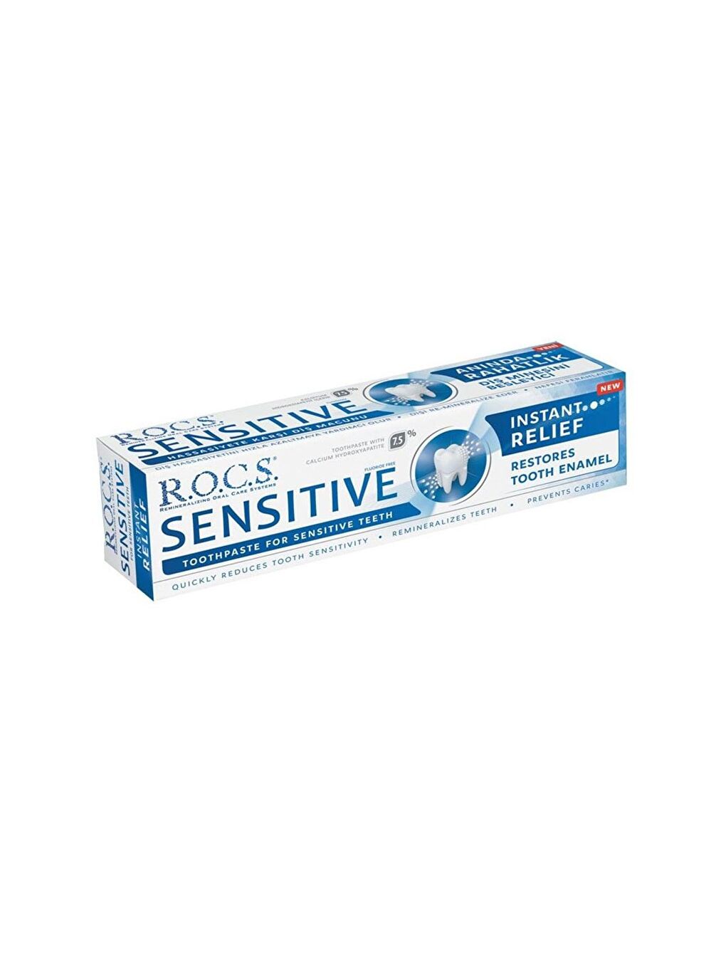 Rocs Beyaz-Renklibaskı Sensitive Instant Relief Diş Macunu 75 Ml - 1