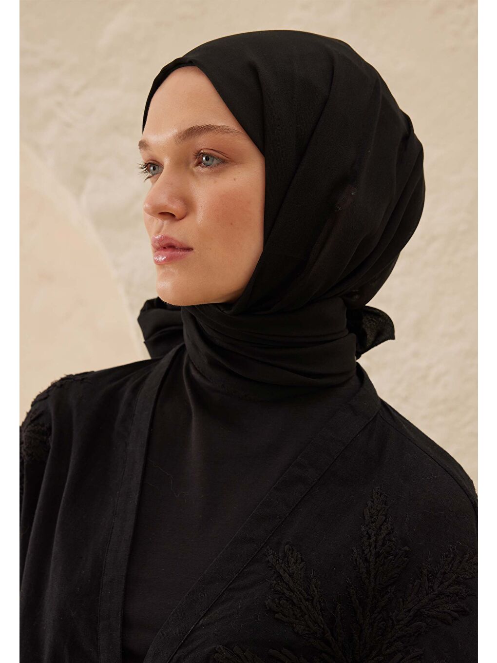 Rami Viskon Şal Siyah-3