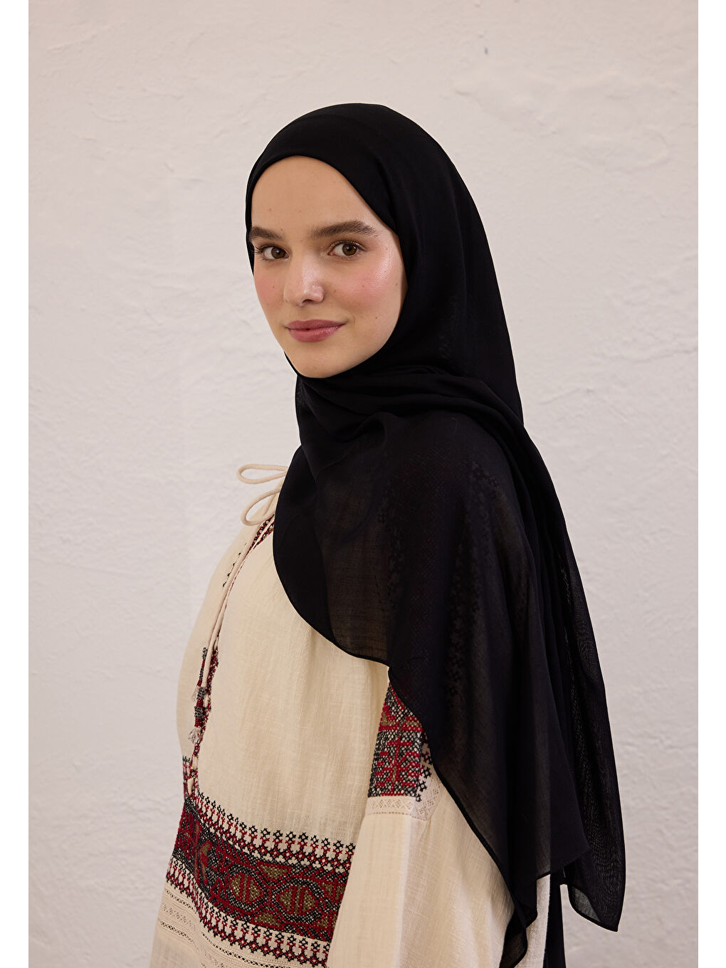 Soft Viskon Şal Siyah-2