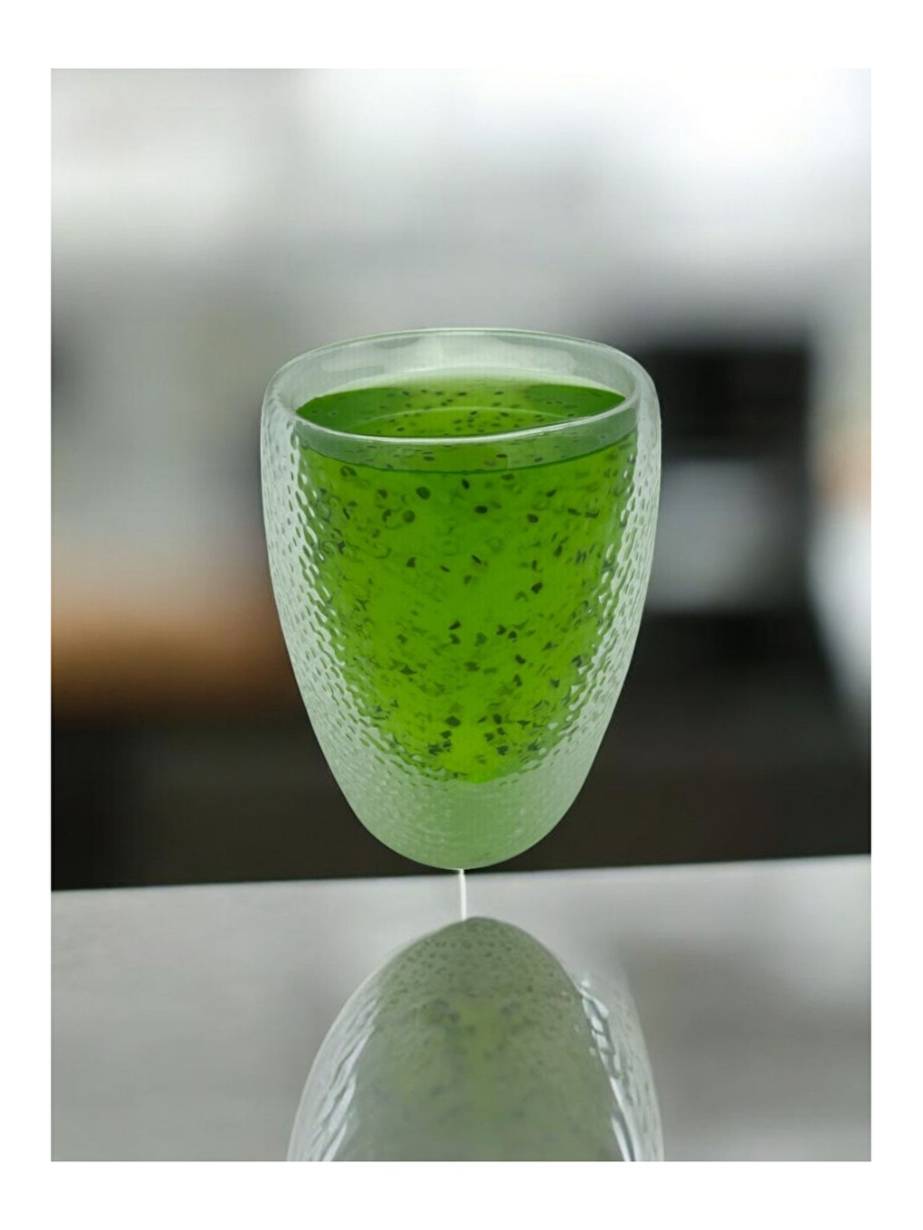 Renksiz Çift Cidarlı 300 ml Cam Kupa Seti 6 Adet-4