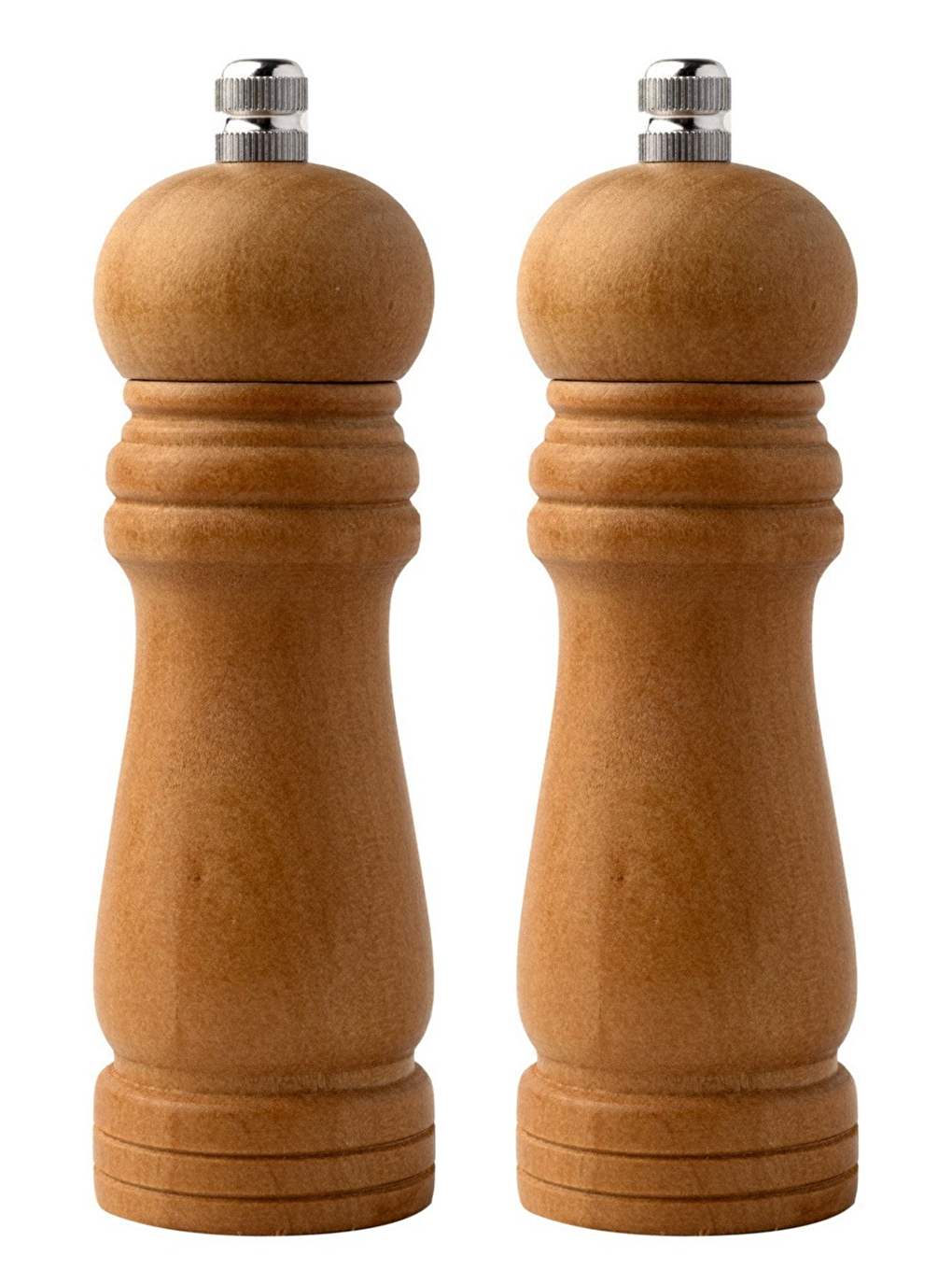 Bej Bambu Gövdeli Komple Ahşap Baharat Öğütücüsü Orta Boy 16 cm 2 Adet