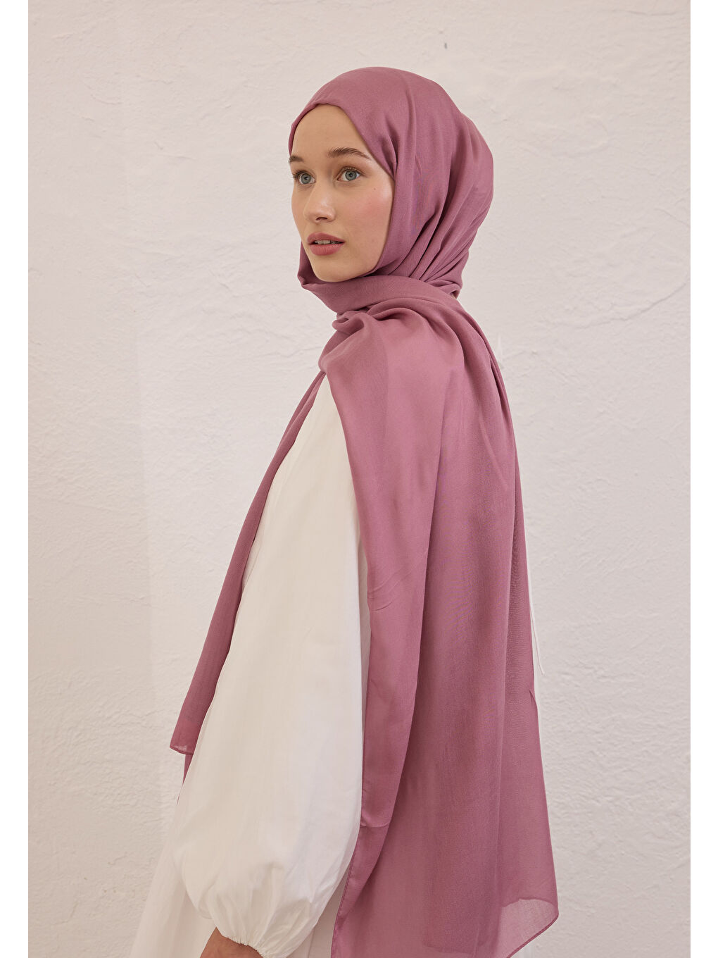 Pembe Soft Viskon Şal Gülpembe-1