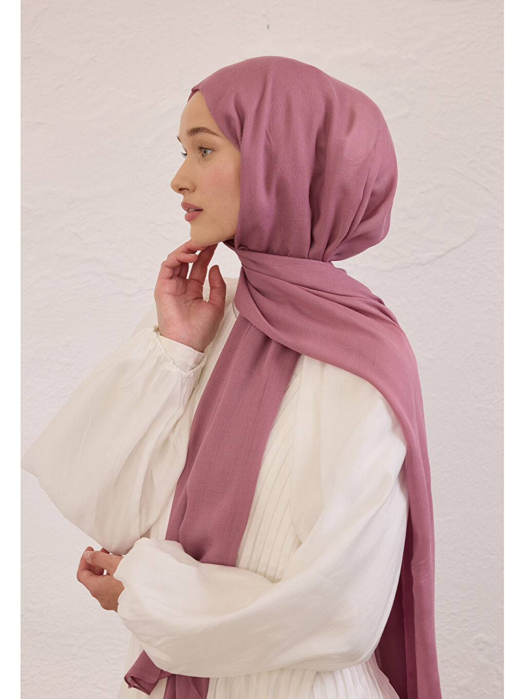 Pembe Soft Viskon Şal Gülpembe-2