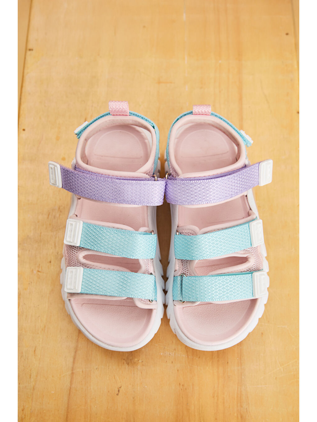 Pembe Cube Hafif Kız Çocuk Pudra Sandalet-3