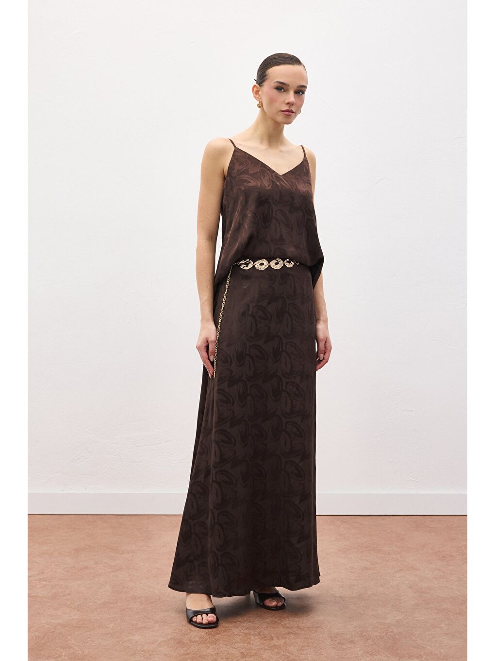 Kahverengi Lior Uzun Etek - Kahve