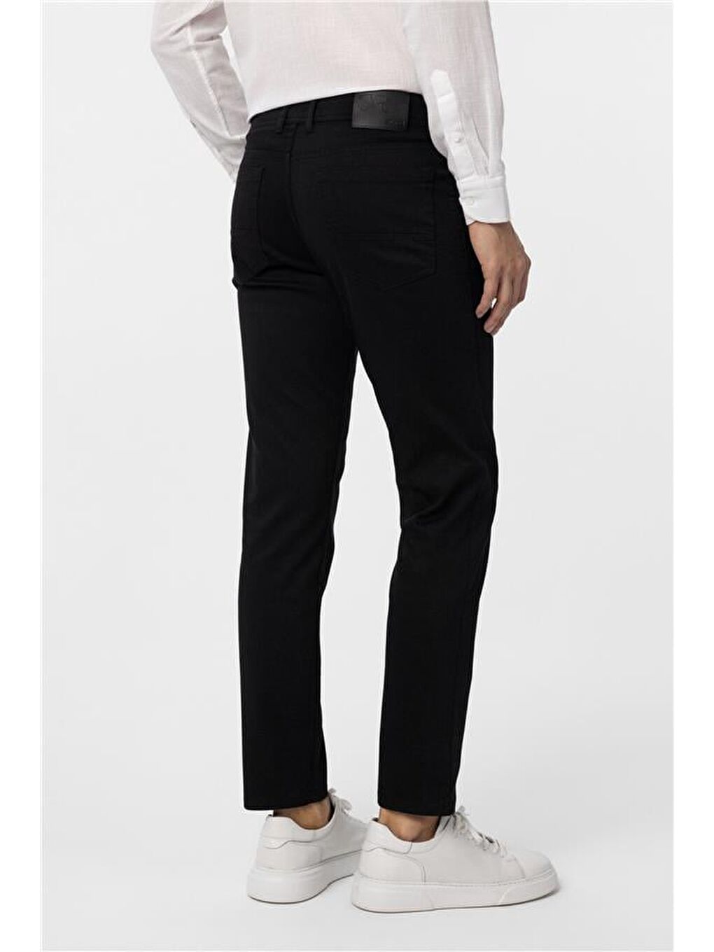 Siyah Slim 5 Cep Kalıp Armürlü Pantolon-6