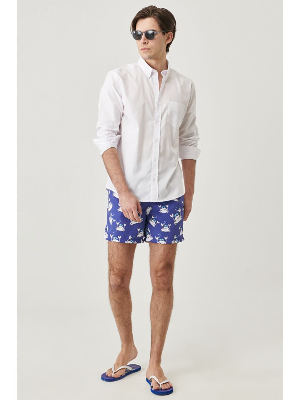 Lacivert Regular Fit Normal Kesim Şort Mayo