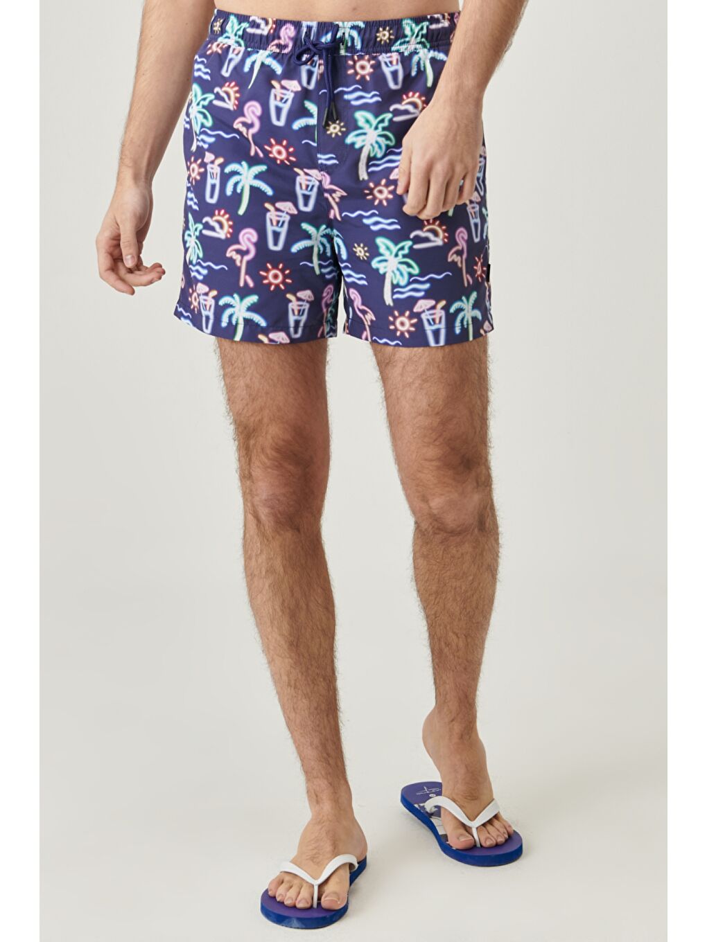 Lacivert Regular Fit Şort Mayo-3