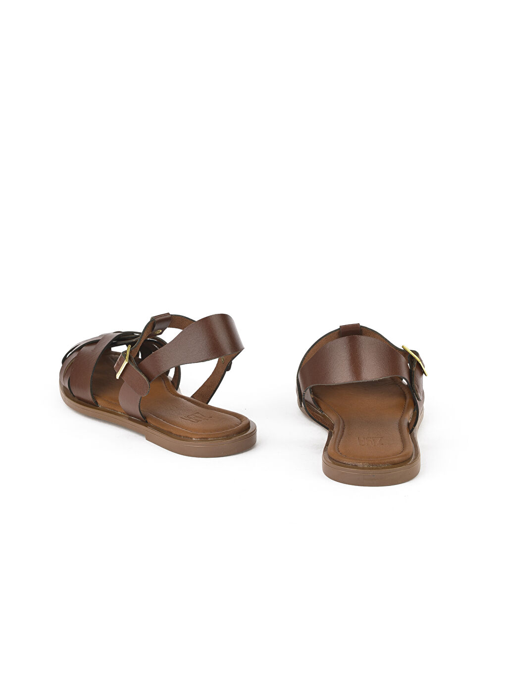 Kahverengi Kadın Hakiki Deri Sandalet 1511010Z07 Kahve-2