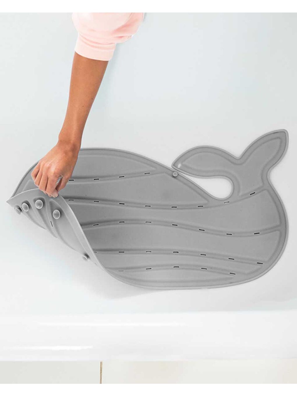 Moby Kaydırmaz Banyo Paspası Gri-6