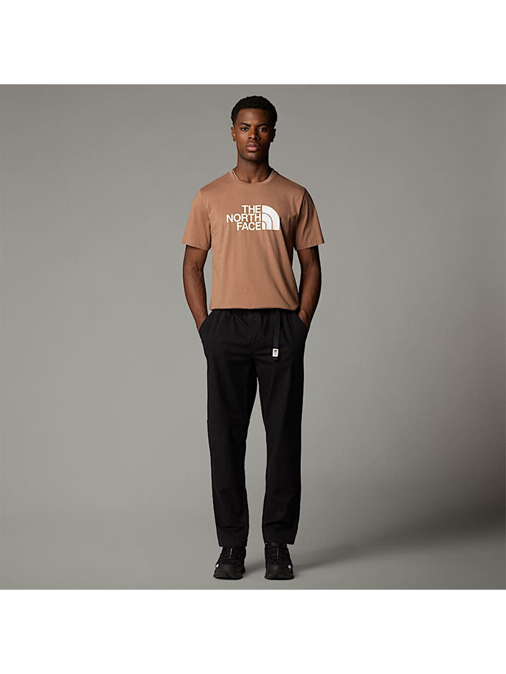 Easy Erkek Kahverengi Yuvarlak Yaka Tişört-1