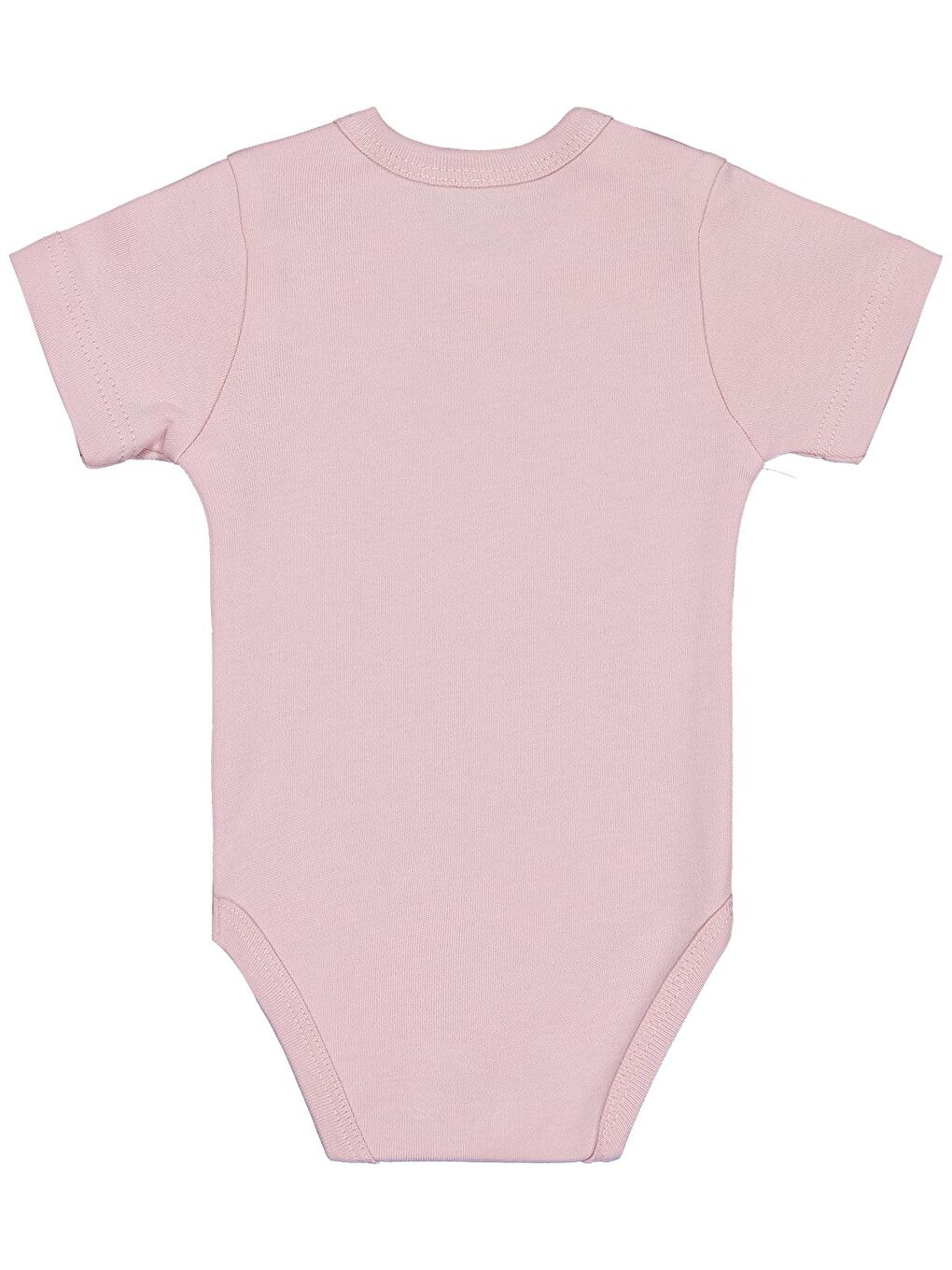 Baby Çiçek Baskılı Çıtçıtlı Badi - Pembe Prematüre-1