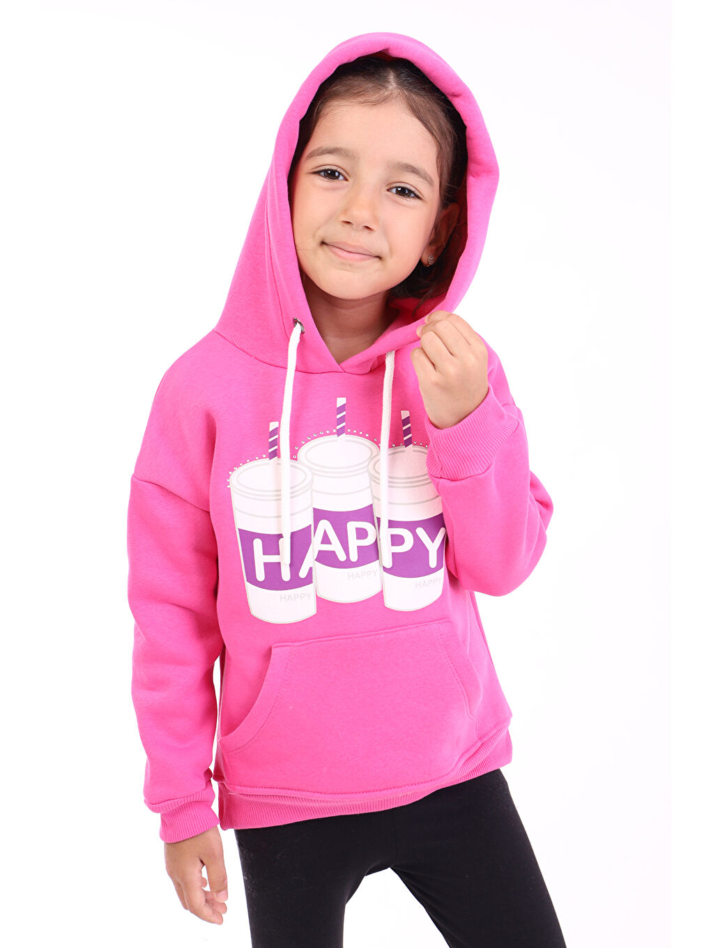 Toontoykids Fuşya Kız Çocuk Baskılı Sweatshirt