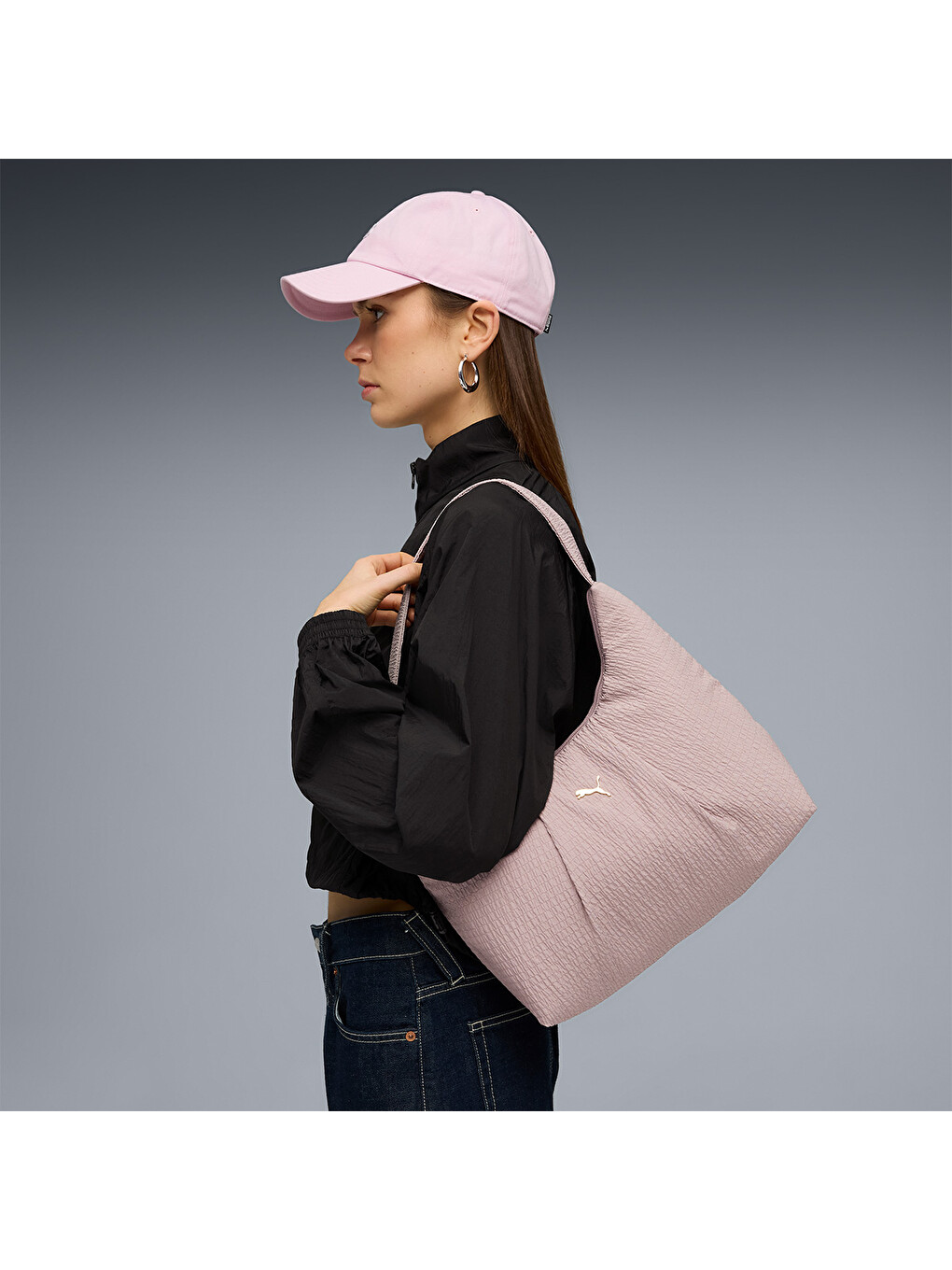 Up Slouchy Hobo Kadın Pembe Omuz Çantası-3