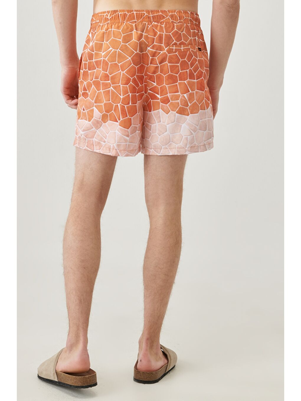 Turuncu Regular Fit Normal Kesim Şort Mayo-2