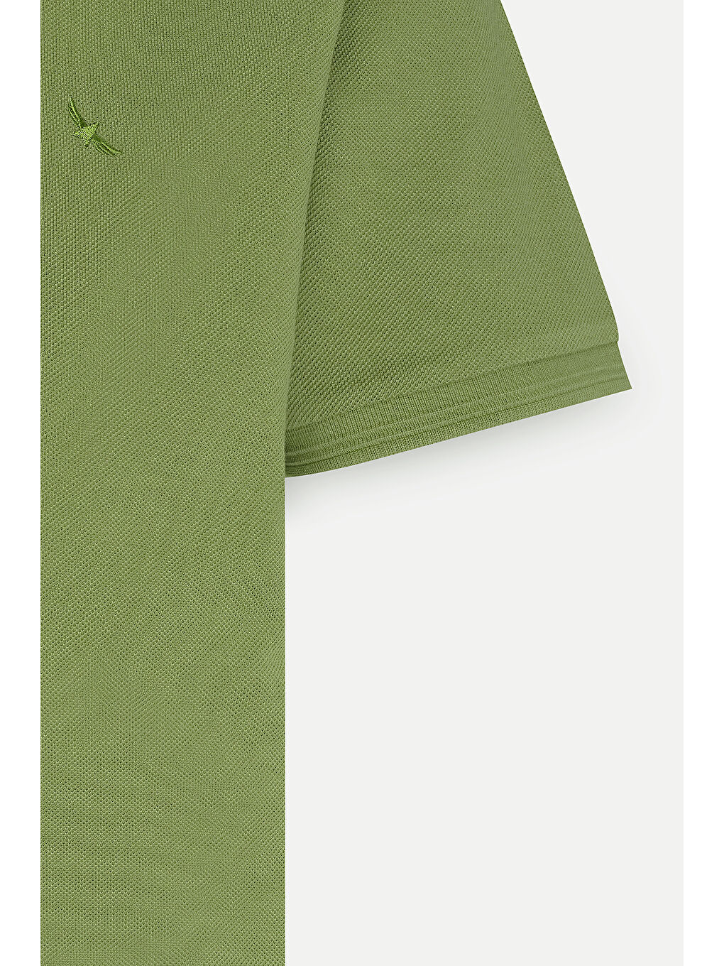 Erkek Yeşil Slim Fit Dar Kesim Polo Yaka %100 Pamuk Kısa Kollu Tişört-6