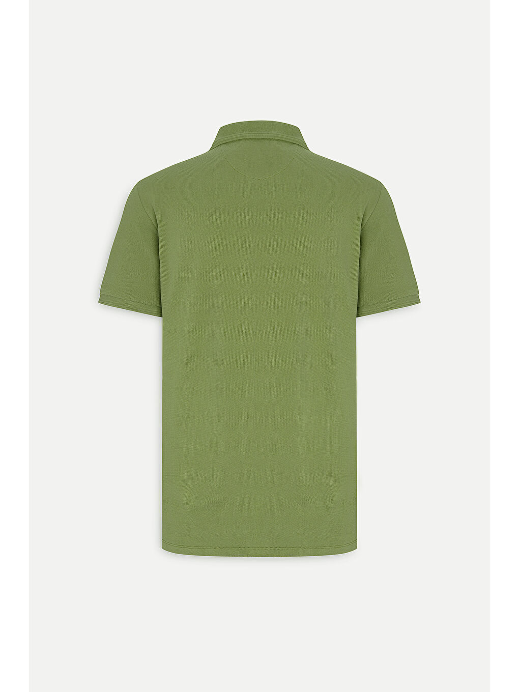 Erkek Yeşil Slim Fit Dar Kesim Polo Yaka %100 Pamuk Kısa Kollu Tişört-7