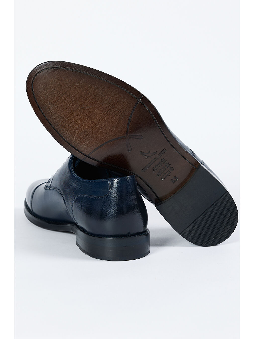 Erkek Lacivert %100 Deri Klasik Ayakkabı-2