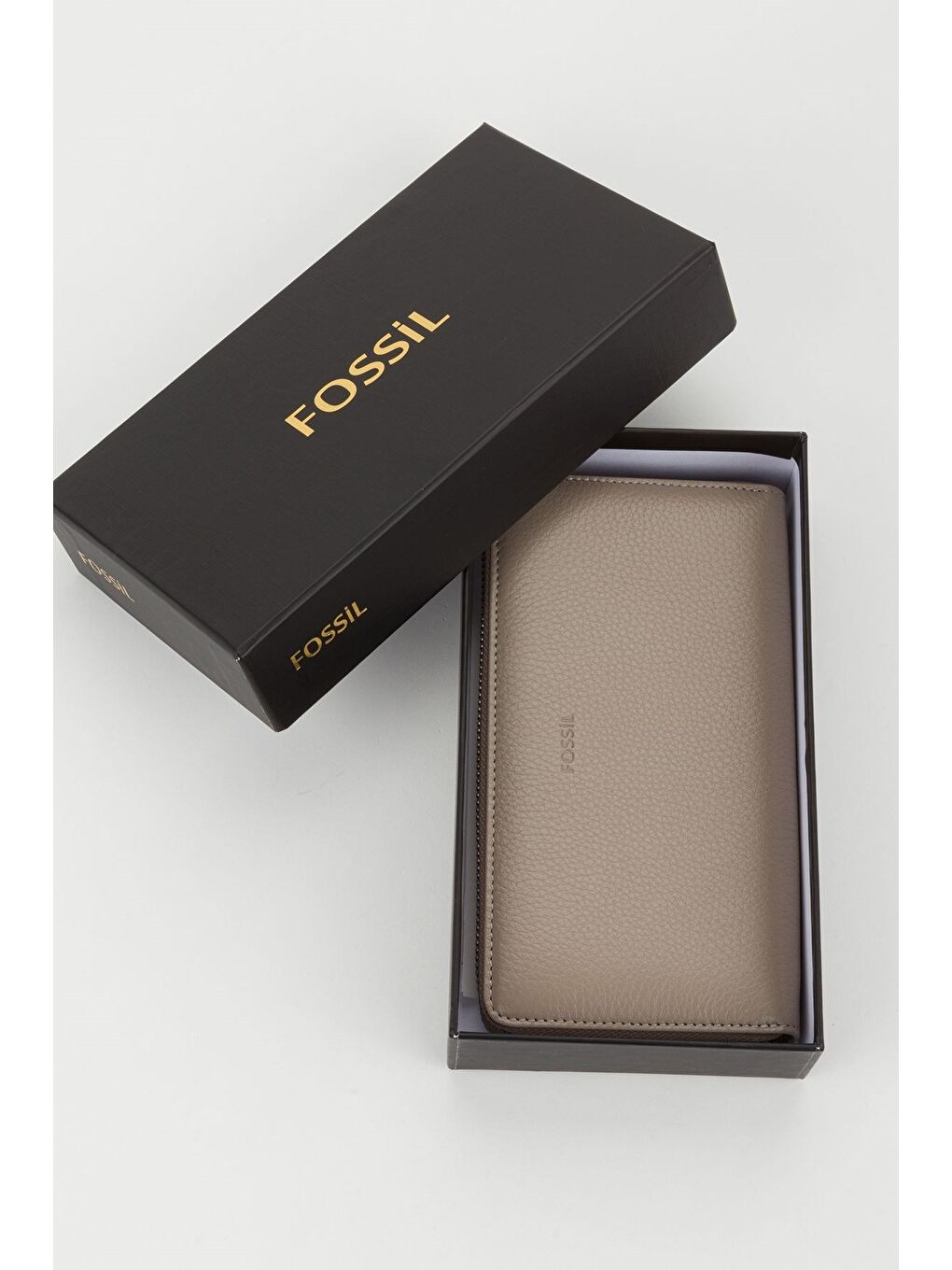 Bej Kutulu Hakiki Deri Su Yeşili Fermuarlı Büyük Boy Kadın El Portföyü Kartlık Cüzdan-7